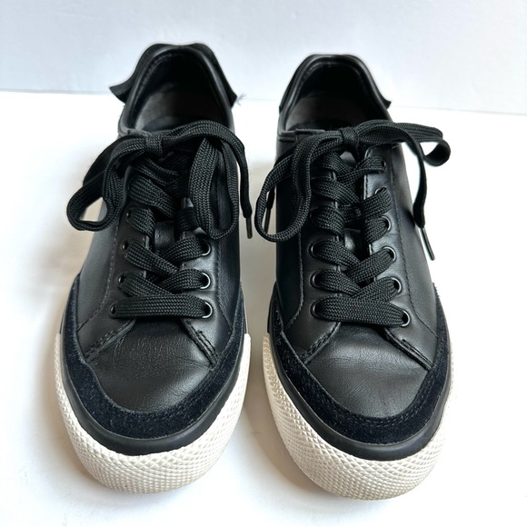 Rag & Bone RB Army Low Black Leather Sneaker 36.5 6.5 - Picture 2 of 14